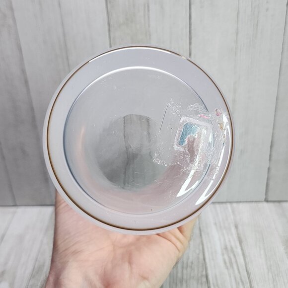 VTG Bohemia Handmade Crystalex Frosted Glass Vase Gold Trim 8.25'' Tall - Picture 7 of 10